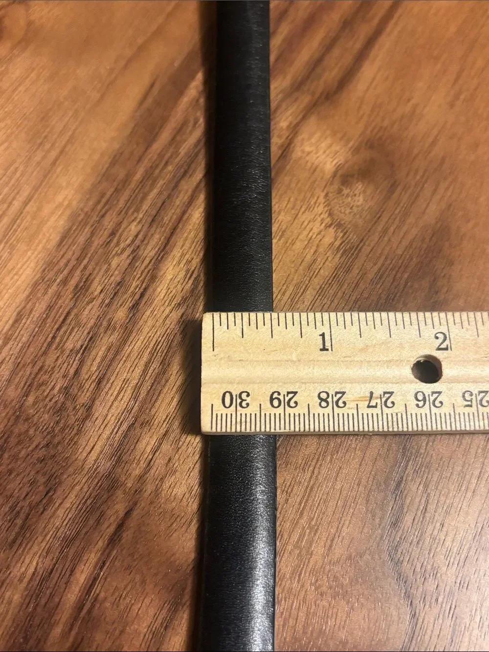 Vintage Lands' End Womens Black Leather Belt - 32
